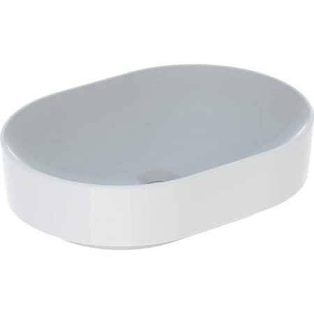 Lavoar pe blat Geberit VariForm, eliptic: B=55cm, T=40cm, Preaplin=F?r?, Alb